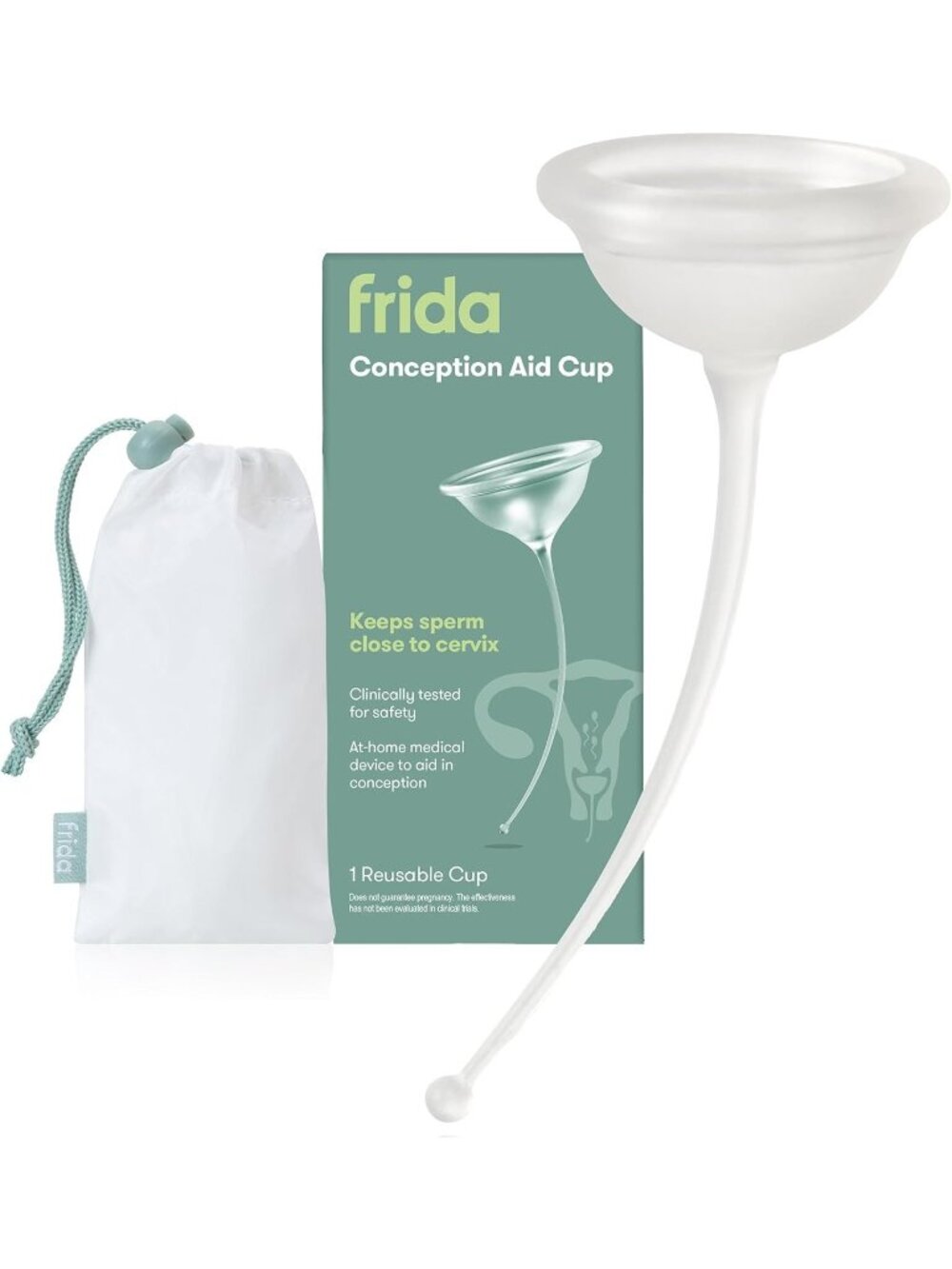Frida Fertility Conception Aid Cup Soft Reusable Silicone Conception Cup Storage